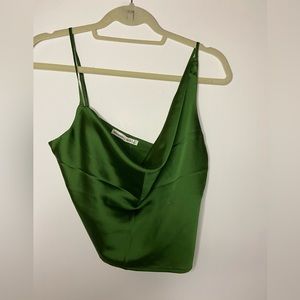 Cropped Asymmetrical cowl neck camisole - Small